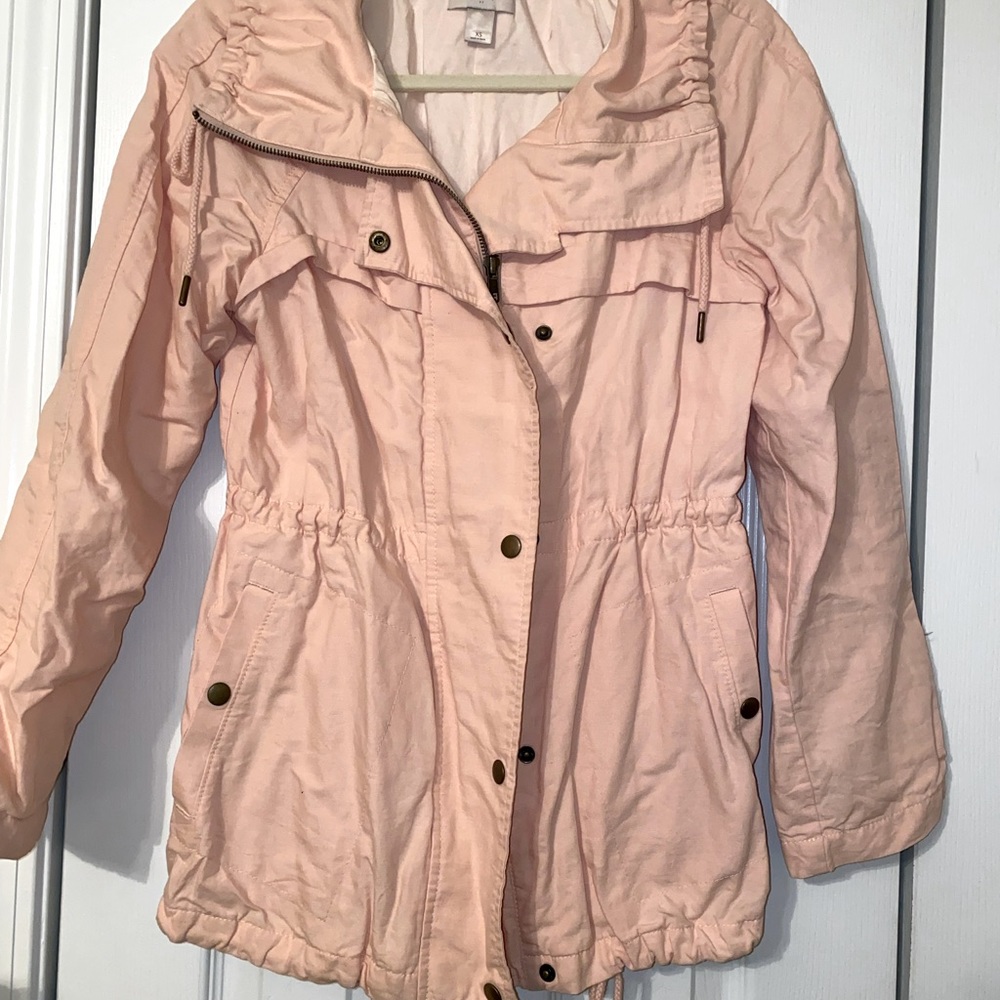 Loft Light Pink Cotton Anorak Jacket